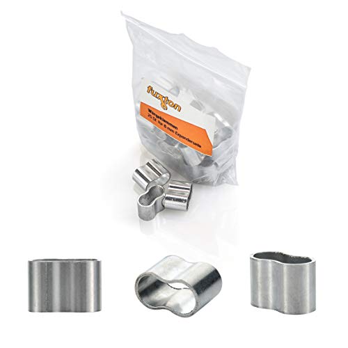 25 St. Seilklemme Würgeklemmen 6/8/10 mm, aus Aluminium, rostfrei, für Expanderseil, Planenseil, Gummiseil