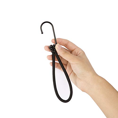 perdix 25 Stk Planenspanner mit Haken schwarz 13 cm, für Planen, Netze, Banner, Expanderschlingen, Planenspanner, Gummispanner, Spannhaken