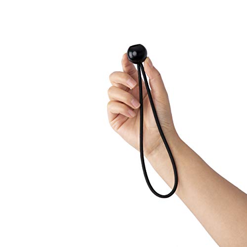 perdix 25 Stk Spanngummi mit Kugel 19 cm schwarz, für Banner, Planen, Zelte