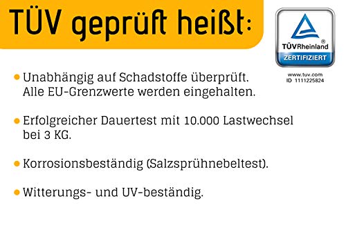 25/50 St. Spanngummi mit Kugel (schwarz, 195 mm, TÜV zertifiziert), für Zelte, Planen, Plakate.