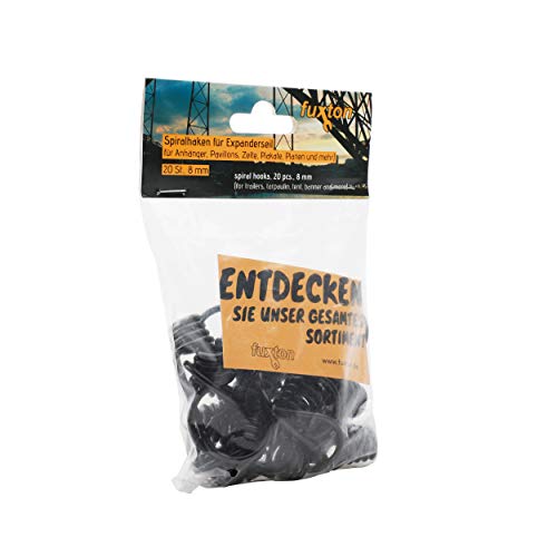 20 St. Spiralhaken für ø 6/8/10 mm Expanderseile, Gummiseile
