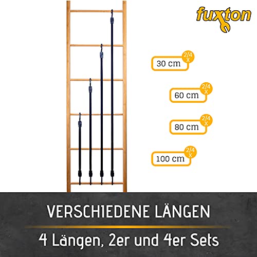 2/4 St. Spanngummi kurz, flach mit Haken 30/60/80/100 cm schwarz