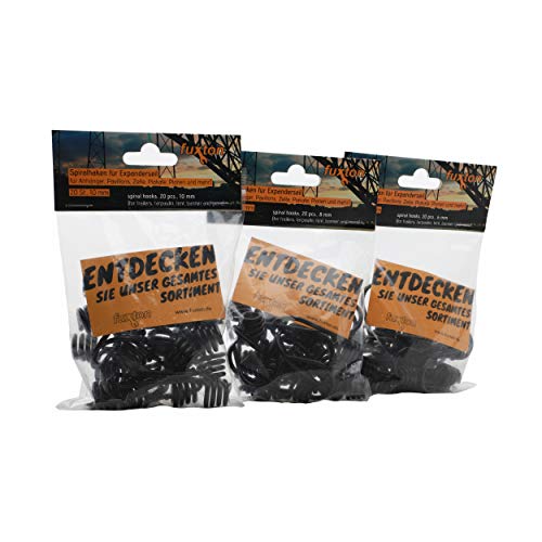 20 St. Spiralhaken für ø 6/8/10 mm Expanderseile, Gummiseile