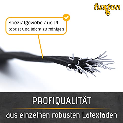 2er Set Spanngummi mit Haken, flach, 20-100 cm (Länge verstellbar), schwarz