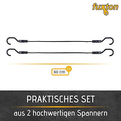 2/4 St. Spanngummi kurz, flach mit Haken 30/60/80/100 cm schwarz