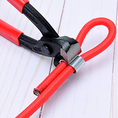 25 St. Seilklemme Würgeklemmen 6/8/10 mm, aus Aluminium, rostfrei, für Expanderseil, Planenseil, Gummiseil