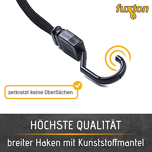 2/4 St. Spanngummi kurz, flach mit Haken 30/60/80/100 cm schwarz