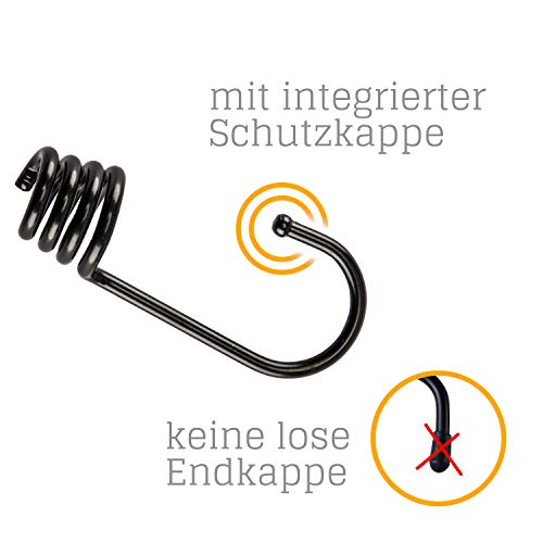 20 St. Spiralhaken für ø 6/8/10 mm Expanderseile, Gummiseile