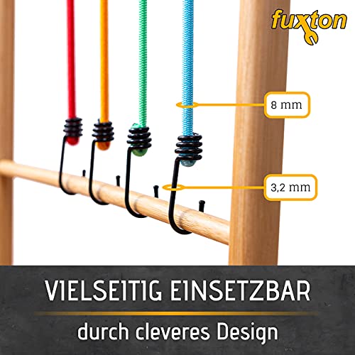 12er Set Fahrradspanngurt mit Haken, 4 Längen (38/46/59/88 cm) und Farben