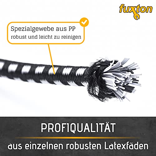 2 St. Spanngummi mit Karabiner 80/100 cm schwarz Alu