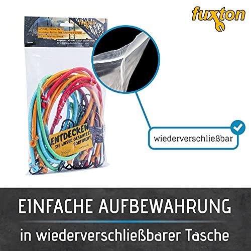 12er Set Spanngurt mit Haken, 4 Längen (38/46/59/88 cm) und Farben