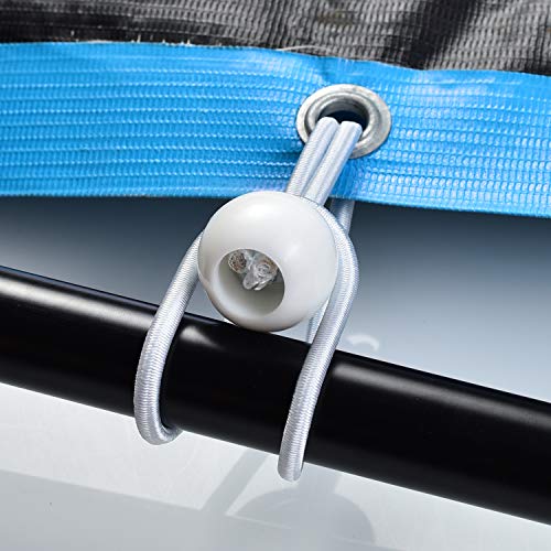 25/50 St. Spanngummi mit Kugel (weiß, 195 mm, TÜV zertifiziert) für Pavillons, Planen, Plakate.