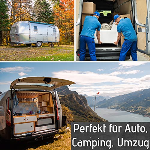 12er Set Spanngurt mit Haken, 4 Längen (38/46/59/88 cm) und Farben