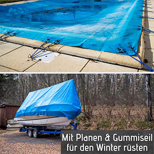 Gummiseile, 10/20 m, 4/5/6/8 mm, schwarz