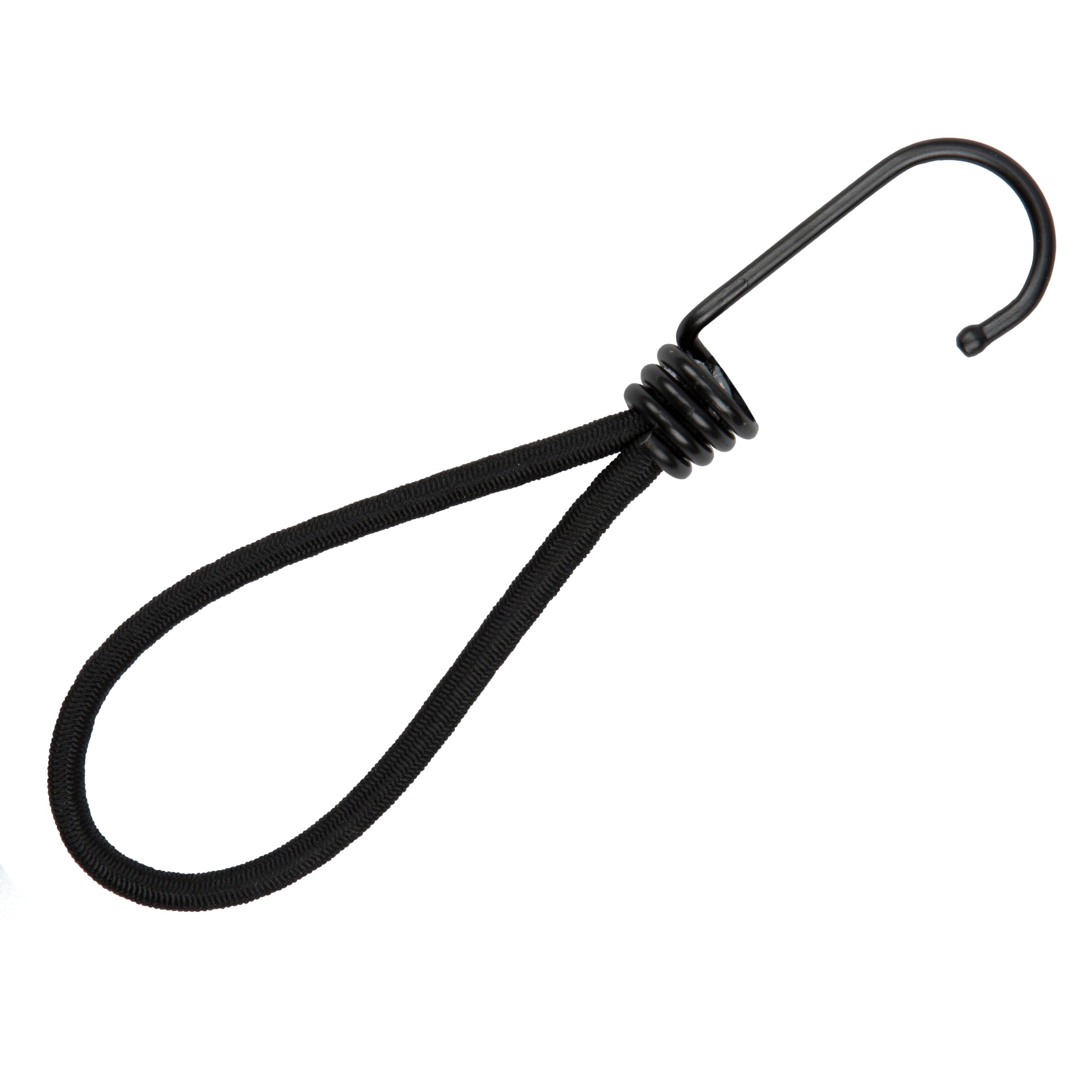 25/50 St. Spanngummi mit Haken TÜV zertifiziert, (gummiert, schwarz 80/130/150/180 mm) für Planen, Netze, Banner.