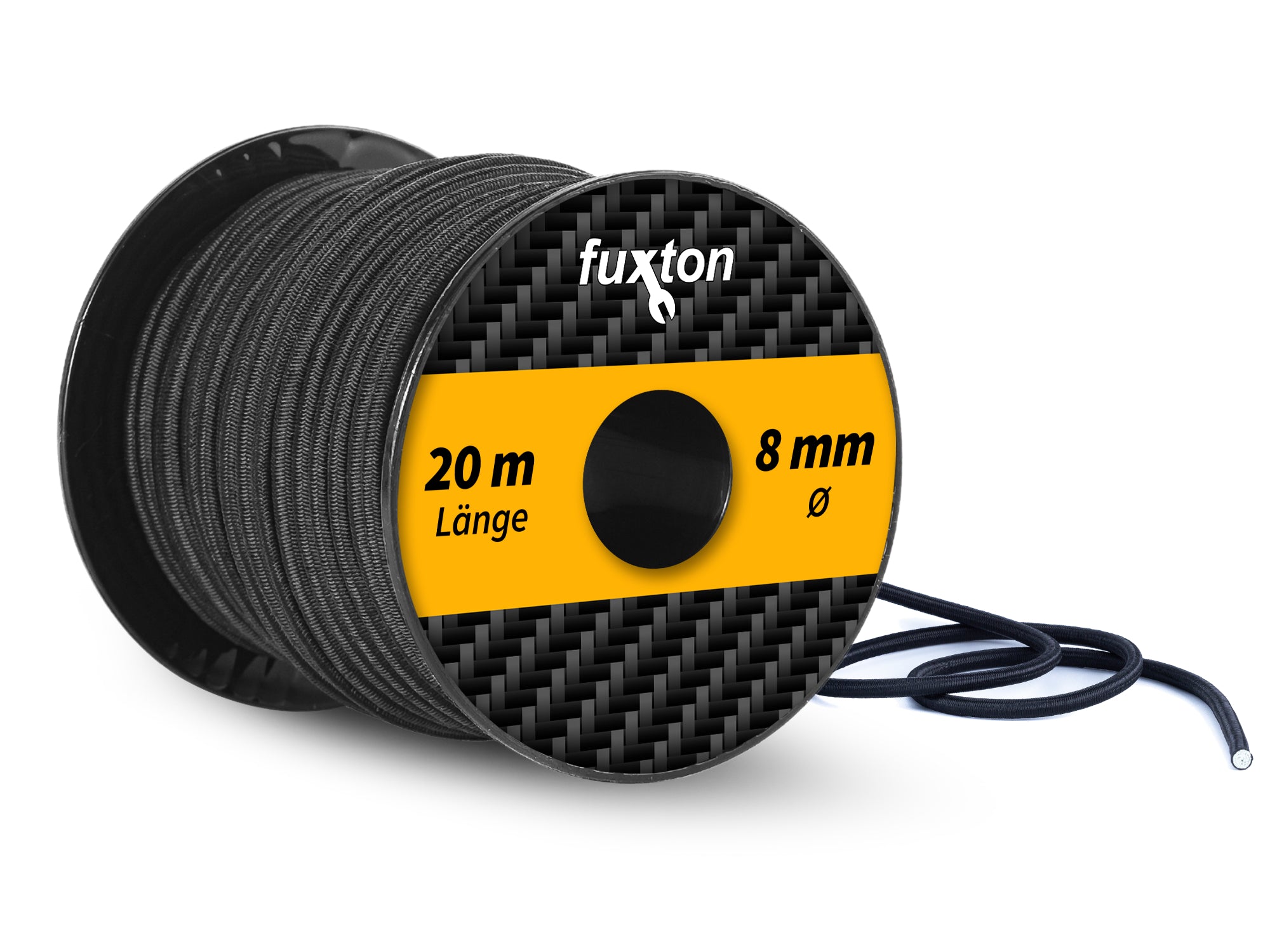 Gummiseile, 10/20 m, 4/5/6/8 mm, schwarz