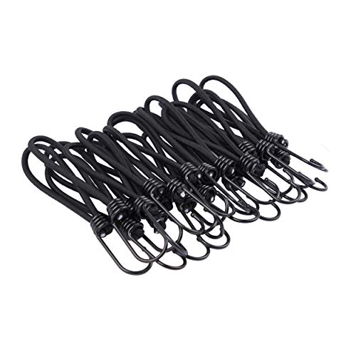 perdix 25 Stk Planenspanner mit Haken schwarz 13 cm, für Planen, Netze, Banner, Expanderschlingen, Planenspanner, Gummispanner, Spannhaken